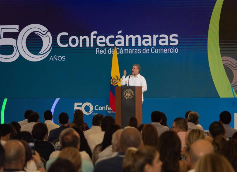 Iván Duque, presidente de la República, firmó el decreto que exime a las empresas de la economía naranja de pagar el impuesto de renta por siete años. FOTO PRESIDENCIA