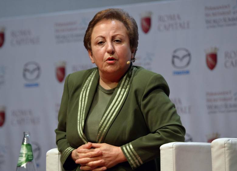 Premio Nobel de la Paz Shirin Ebadi. FOTO AFP.