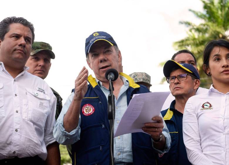 El presidente Santos pidió cordura esta semana ante decisión de Maduro de armar civiles. FOTO PRESIDENCIA