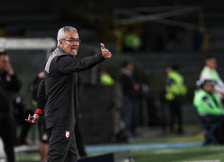 Bajo la dirección técnica de Gregorio Pérez, Independiente Santa Fe alcanzó la final de la Liga Águila-2 2017, la cual perdió ante Millonarios. FOTO COLPRENSA
