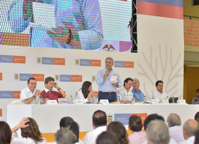 El presidente Iván Duque en el taller Construyendo País en Medellín. FOTO PRESIDENCIA