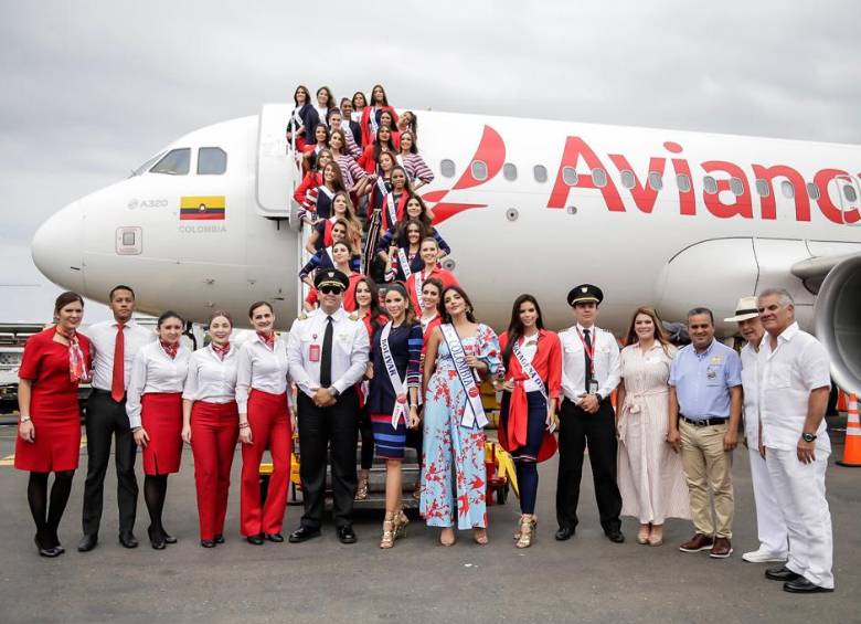 Así fue la llegada a Cartagena de las participantes del Concurso Nacional de Belleza. Foto: Colprensa