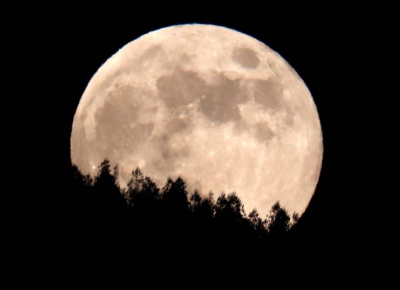 La llamada luna de fresa, que se presentó el viernes, recibió el nombre de nativos americanos. FOTO: EFE