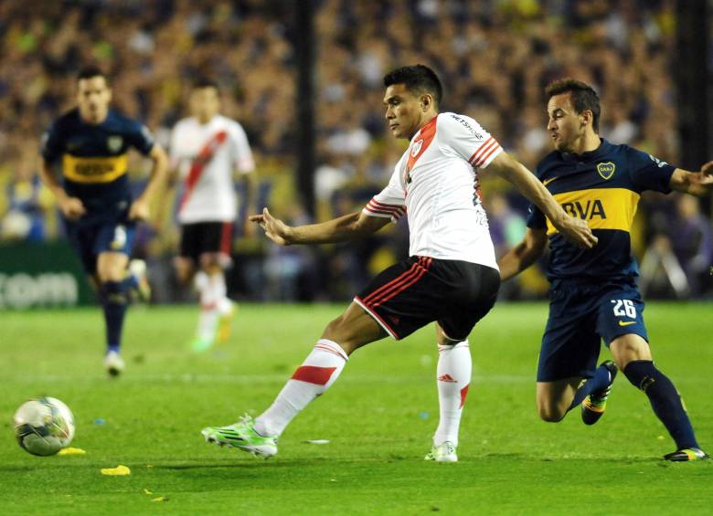 El colombiano Teófilo Gutiérrez será titular en el estadio Monumental. FOTO AFP