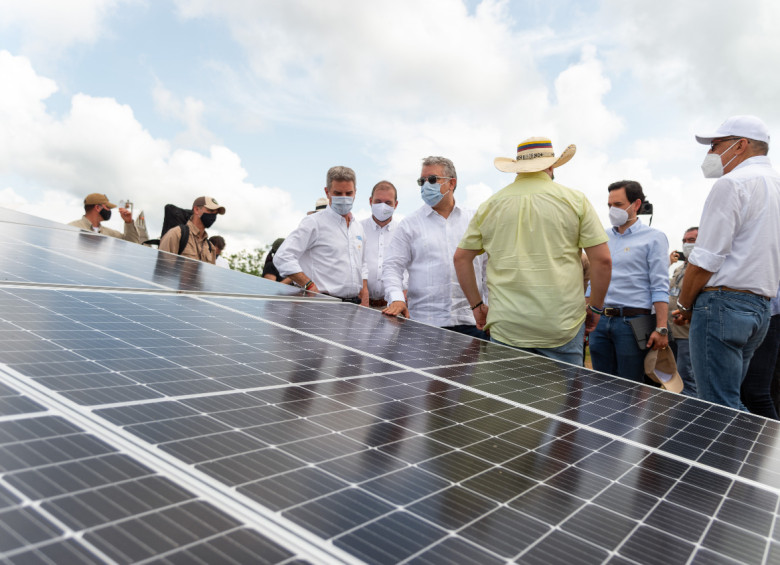 Iván Duque inauguró el parque solar Pétalo de Córdoba. FOTO: Cortesía Presidencia