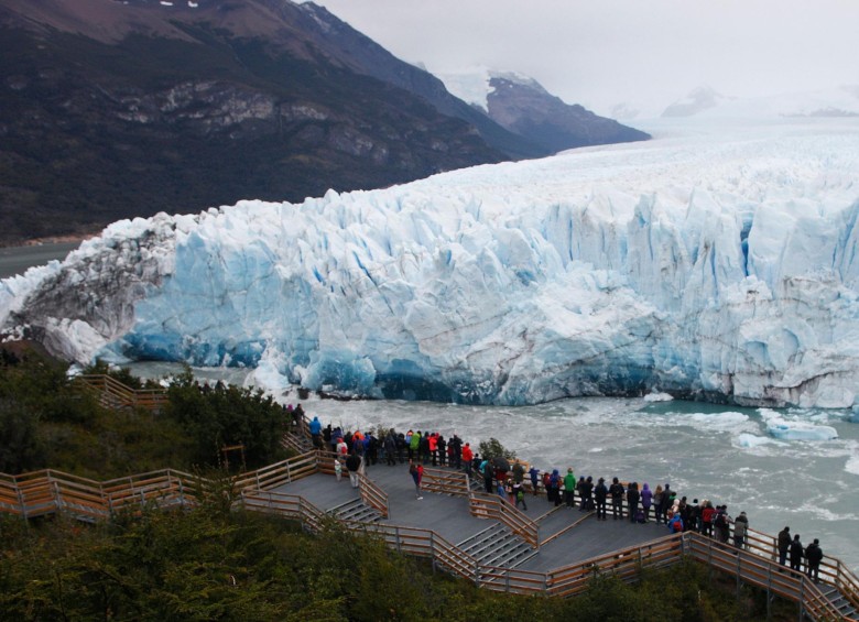 El glaciar está ubicado en el Campo de Hielo Patagónico Sur. FOTO AFP