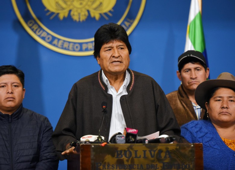 Evo Morales renunció en medio de la tensión social que provocaron varias semanas de protestas por supuesto fraude electoral. FOTO EFE