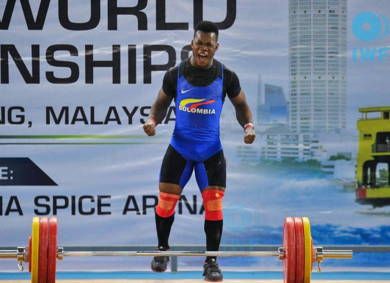 El colombiano Yeison López no para de sorprender con su técnica y fuerza. No se conforma, quiere escalar más alto y darle más alegrías al país. FOTO CORTESÍA Gregor Winter-IWT 