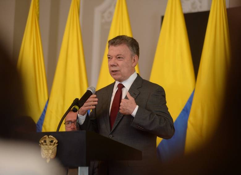 El presidente de la República, Juan Manuel Santos, solicitó a la Corte Constitucional abrir el control constitucional de las 16 circunscripciones de paz. FOTO: COLPRENSA.