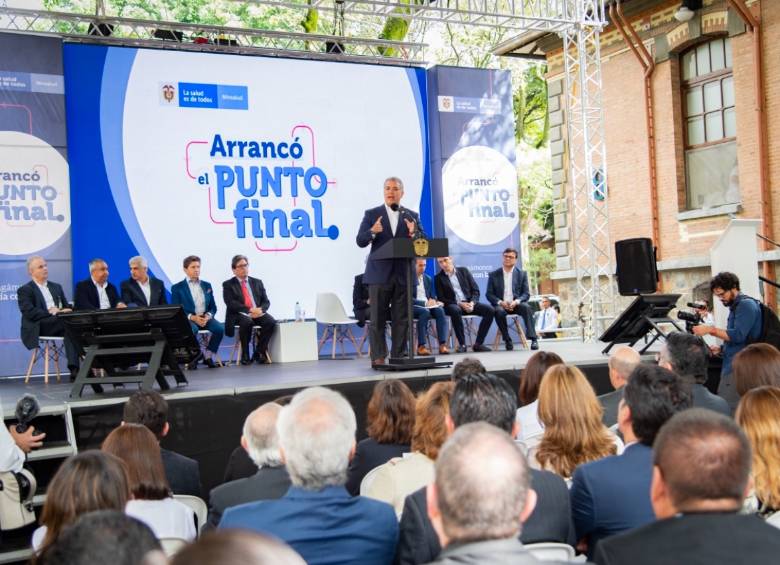 El presidente de la República, Iván Duque, estuvo en Medellín presentando el inicio formal del Acuerdo de Punto Final. FOTO Cortesía de Presidencia de la República