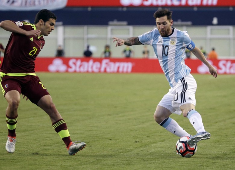 Argentina derrotó a Venezuela en los cuartos de final por 4-1. FOTO AFP