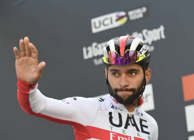 Gaviria tiene como principales objetivos en 2020 las clásicas de Italia, aplazadas por ahora, y el Tour francés. FOTO CORTESÍA UAE