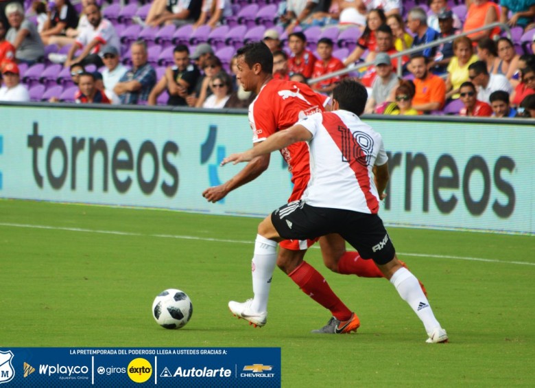 Andrés Ricaurte se consolidó en medio campo del Poderoso y es para la Liga Águila-2 pieza fuerte en el rojo. FOTO cortesía DIM 