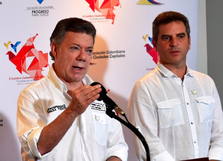 El presidente de la República, Juan Manuel Santos, anunció la designación de Carlos Eduardo Correa Escaf, exalcalde de Montería, como viceministro de Agua. FOTO COLPRENSA