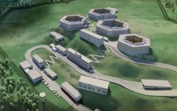 Este es el render (imagen digital) con el que la pasada alcaldía visualizó la nueva penitenciaria de San Cristóbal, que costaría $106.000 millones. Aún no tiene visto bueno. FOTO cortesía alcaldía