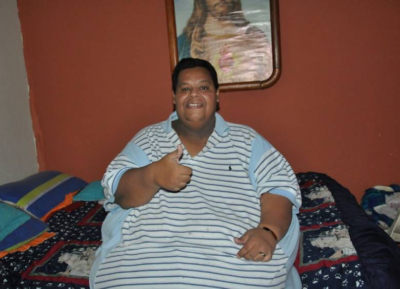 El hombre de 44 años de edad fue rescatado desde el pasado mes de marzo por la Fundación Gorditos de Corazón de Antioquia para iniciar un complejo tratamiento médico. FOTO Cortesía Fundación Gorditos de Corazón