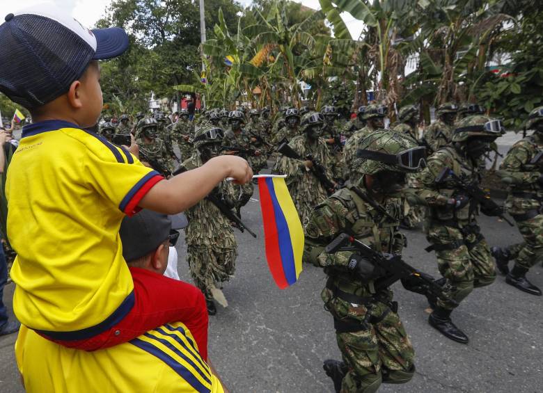 Así fue la marcha del 20 de julio, día de la independencia de Colombia por la carrera 70 en Medellín en 2019. Manuel Saldarriaga Quintero