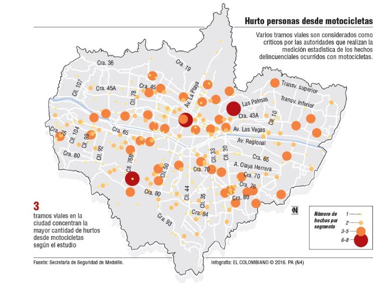 ¿Dónde roban los fleteros en Medellín?