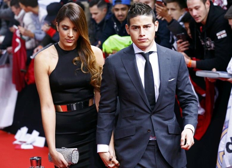 James Rodríguez junto a su esposa Daniela Ospina. FOTO REUTERS