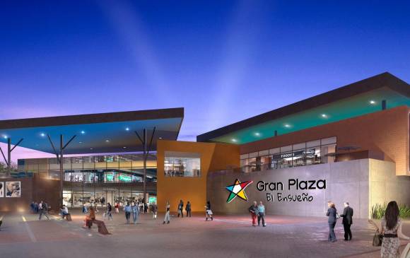 Proyección arquitectónica del centro comercial que comenzó a construir, en el sur de Bogotá, la empresa inmobiliaria que surgió de la alianza de Conconcreto y Grupo Argos. FOTO cortesía pactia