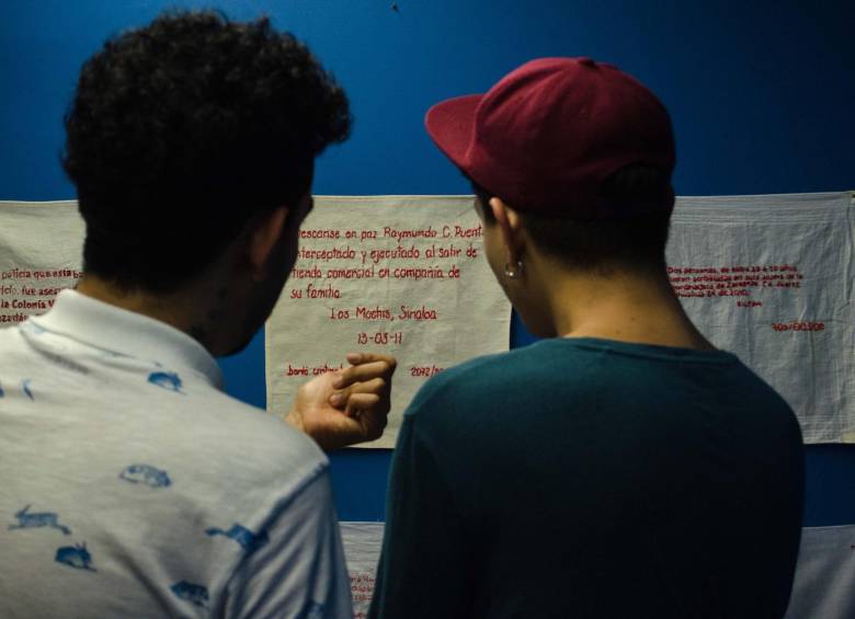 Fuentes Rojas de México ha tejido más de 1.500 pañuelos. Foto Focos narrativos