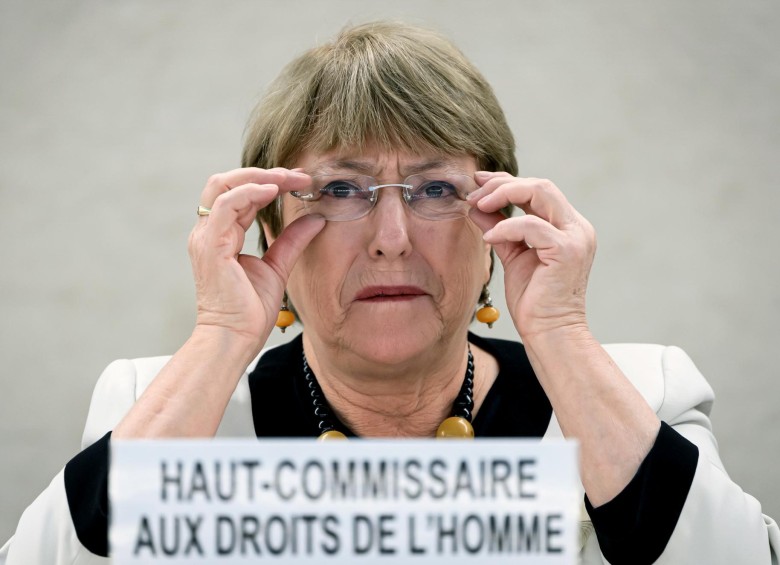 Alta comisionada de Naciones Unidas para los Derechos Humanos, Michelle Bachelet. FOTO AFP