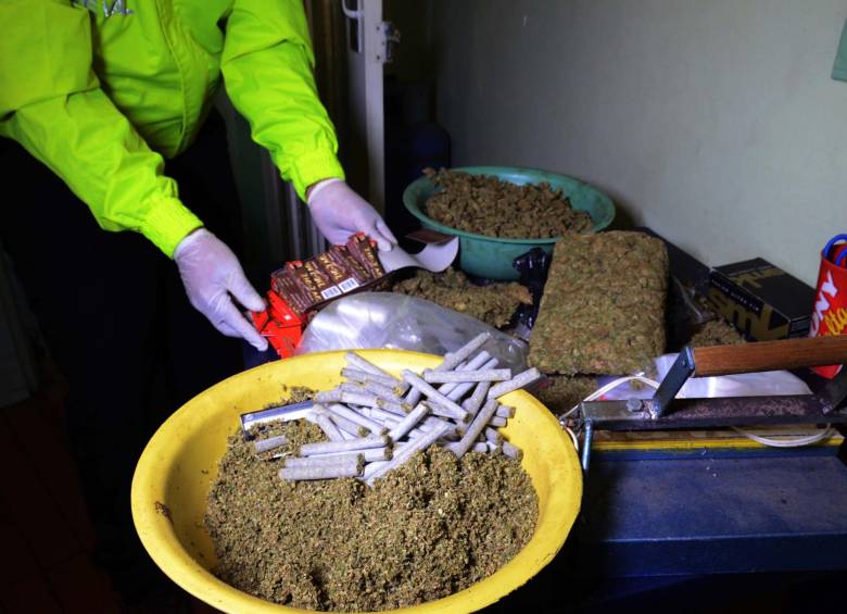 En 2014 la Policía hizo capturas y decomisó más de 30 kilos de marihuana en casas usadas como expendios. FOTO cortesía
