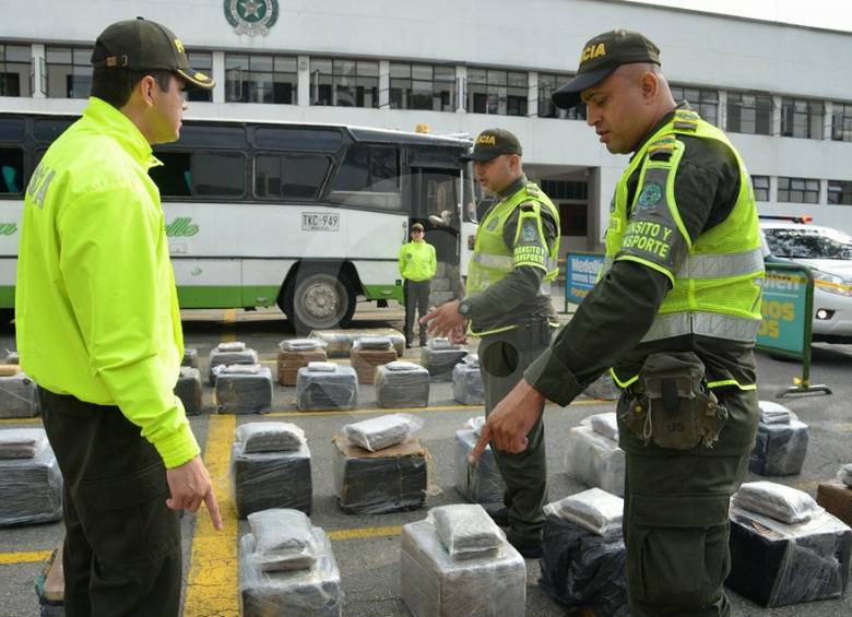 Al parecer, la droga pertenecía al Clan del Golfo. FOTO CORTESÍA POLICÍA ANTIOQUIA