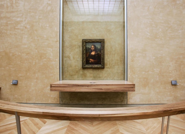 La Gioconda”, obra icónica del Louvre, será excepcionalmente desplazada durante unos meses en el seno del Museo de Louvre. Foto: AFP
