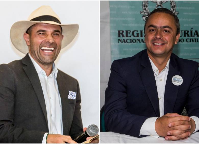 Andrés Guerra y Juan Camilo Restrepo, candidatos a la Gobernación de Antioquia. FOTOS Juan Antonio Sánchez y Julio César Herrera