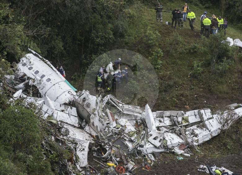O avião pertencia à companhia aérea Lamia. FOTO JUAN ANTONIO SÁNCHEZ