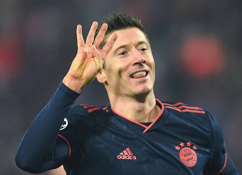 Robert Lewandowski, figura de la jornada en Champions. FOTO AFP