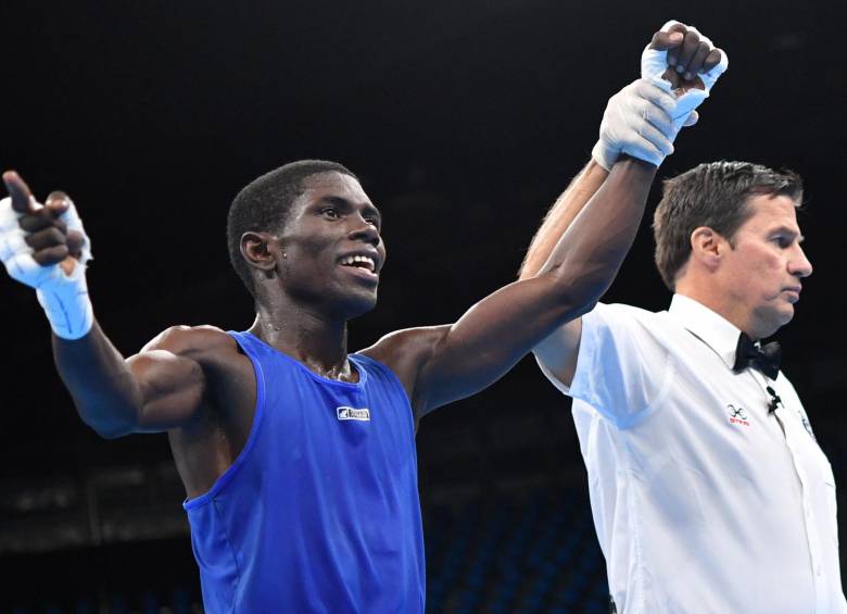 Yuberjen Martínez, el mejor boxeador aficionado que tiene en la actualidad Colombia. FOTO AFP