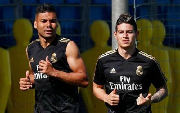 James durante su regreso a prácticas con el Real Madrid. FOTO: REALMADRID. COM
