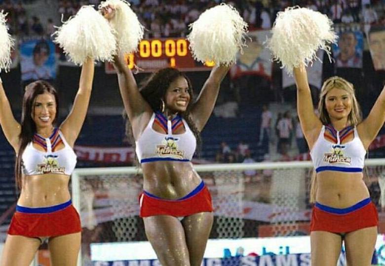 La porrista morena Shirly Salgado denunció presunto racismo en Junior por su despido. FOTO CORTESÍA