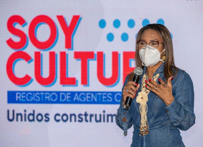 La ministra de Cultura Carmen Inés Vásquez durante el acto de entrega del plan y la declaratoria a Concepción. Foto: Edwin Bustamante