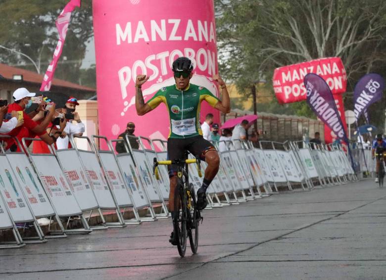 El de ayer fue el primer triunfo de Quiroz en 2020. Esta temporada estuvo con el Colombia Tierras de Atletas en suelo extranjero. FOTO cortesía diego sinisterra