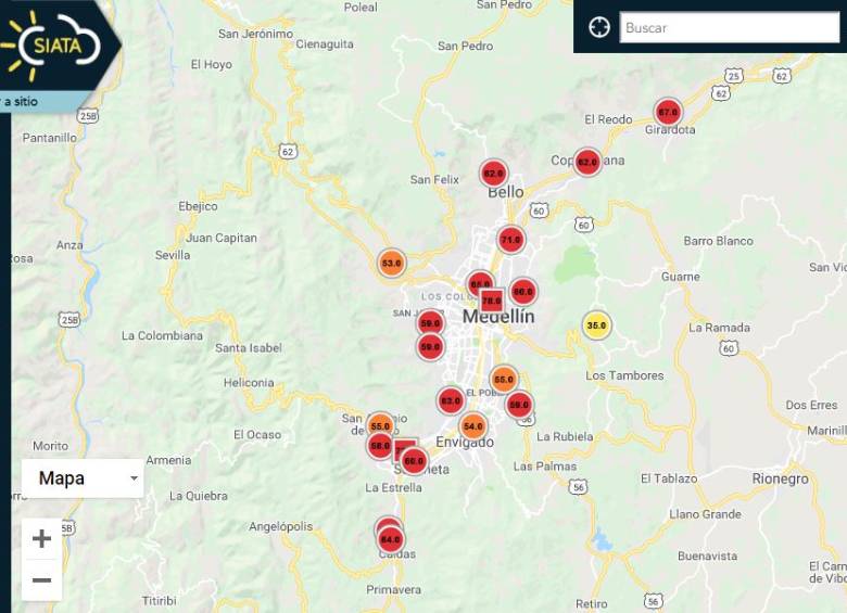 Así se encontraban las estaciones a las 7:00 a.m.