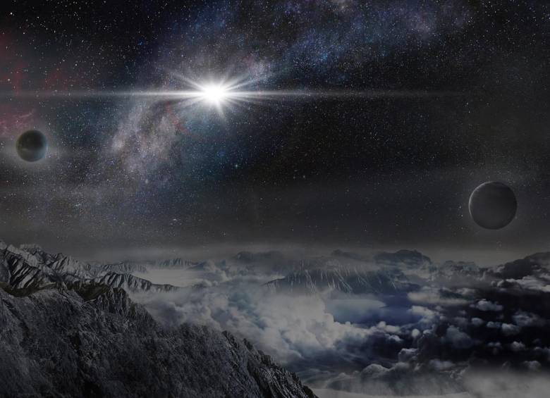 Así se vería la supernova desde un planeta extrasolar situado a 10.000 años luz en la misma galaxia. FOTO Jin Ma/Science