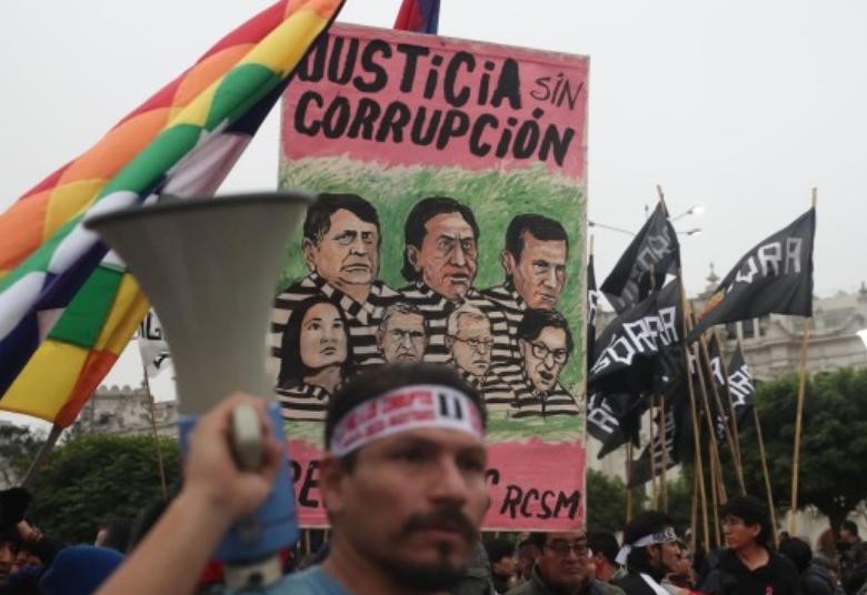 Manifestaciones en Perú. FOTO: AFP