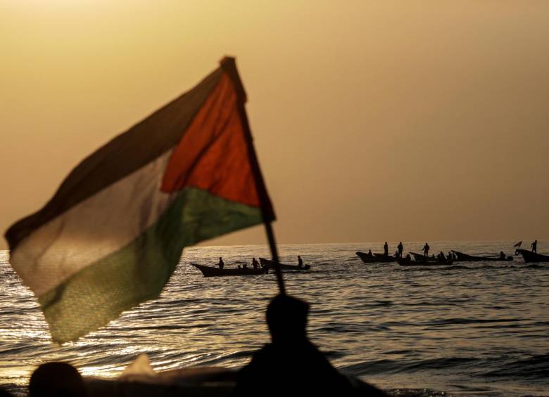 Protestas de palestinos en la Franja de Gaza. FOTO: EFE