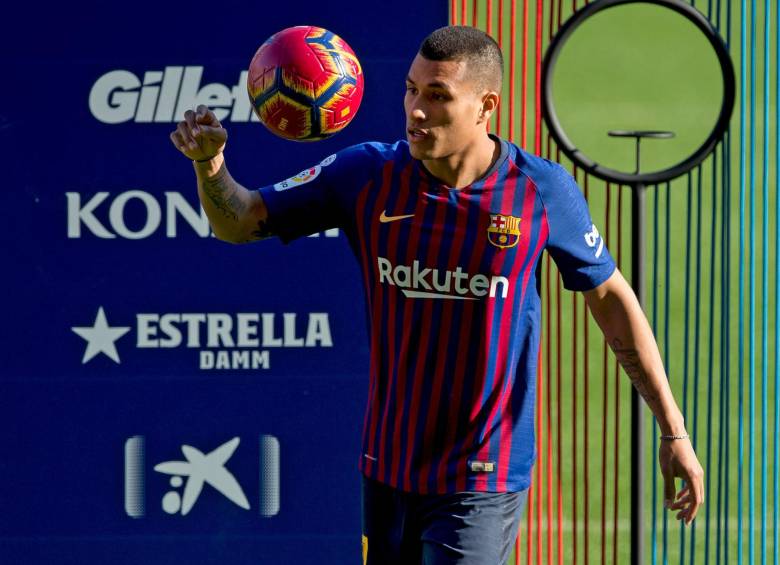 Murillo es el tercer colombiano en llegar al cuadro blaugrana tras Lauro Mosquera y Yerry Mina. FOTO AFP