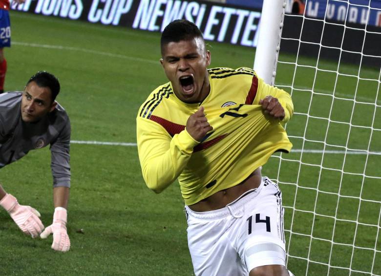Juan Camilo Hernández debutó en la Selección Colombia de mayores en los amistosos posmundialistas de 2018. FOTO EFE