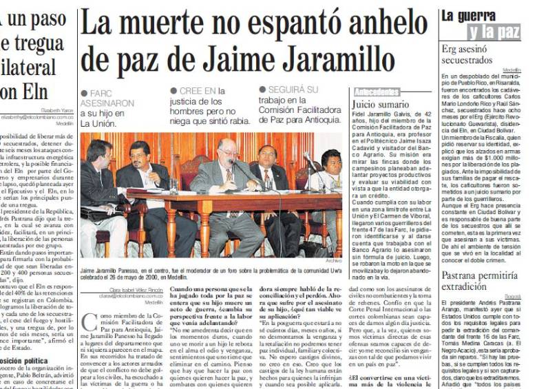 Murió Jaime Jaramillo Panesso, un luchador incansable por la paz