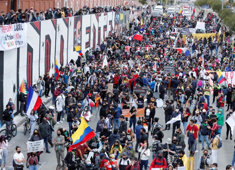 Marchas en Bogotá del 21 de septiembre. FOTO: EFE