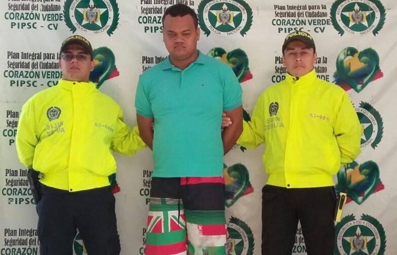 La Policía Nacional capturó a Neider Alberto Acosta Ibarra, exconcejal del municipio de El Molino (La Guajira). CORTESÍA POLICÍA