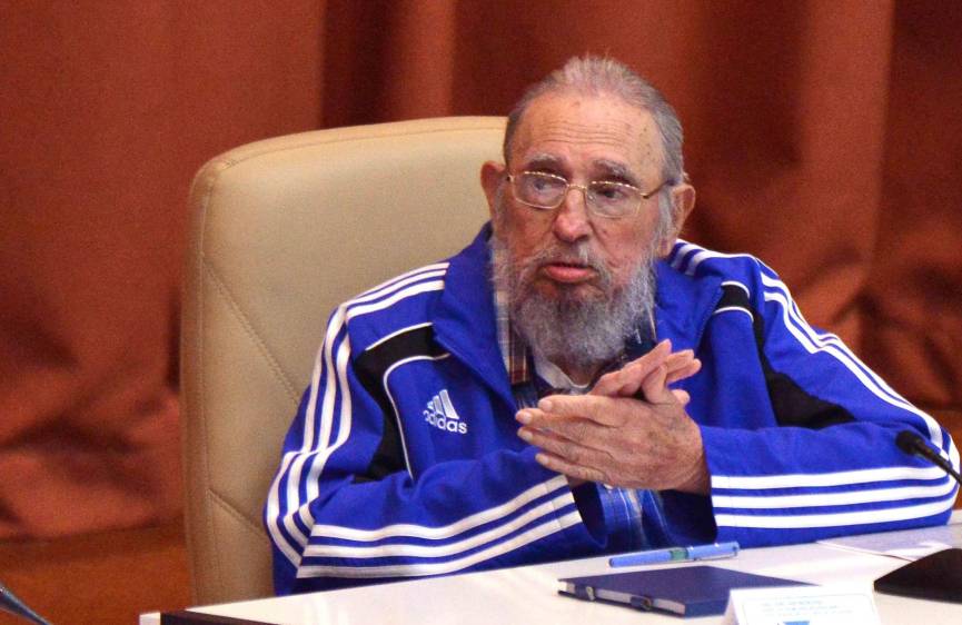 La imagen pública de Fidel Castro en sus últimos años estaba relacionada con su vestimenta deportiva, usualmente marca Adidas. FOTO AFP