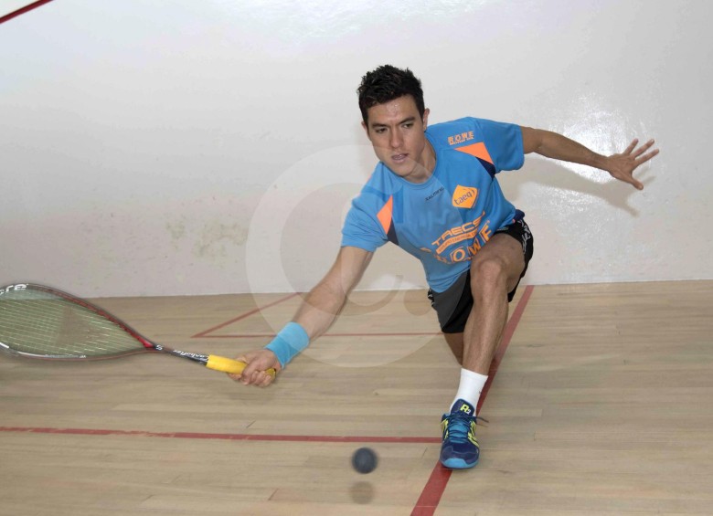 Miguel Ángel Rodríguez, el squashista número uno de Colombia cumple una destacada actuación en el Allam British Open. FOTO JUAN ANTONIO SÁNCHEZ