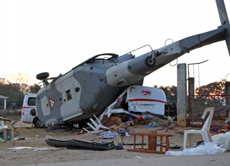 Las trece víctimas estaban refugiándose después del sismo. FOTO AFP