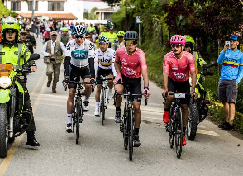 La edición anterior del Giro de Rigo se corrió en el Oriente antioqueño con la presencia estelar de Chris Froome. Este año el gran atractivo es Egan Bernal. FOTO jaime pérez munevar